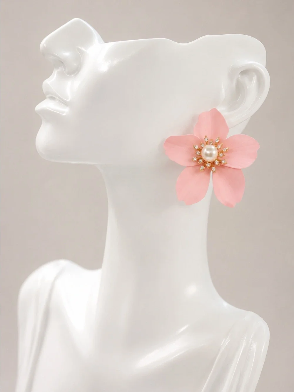 Lilly Pulitzer Oversized Pearl Orchid Earrings, Conch Shell pink